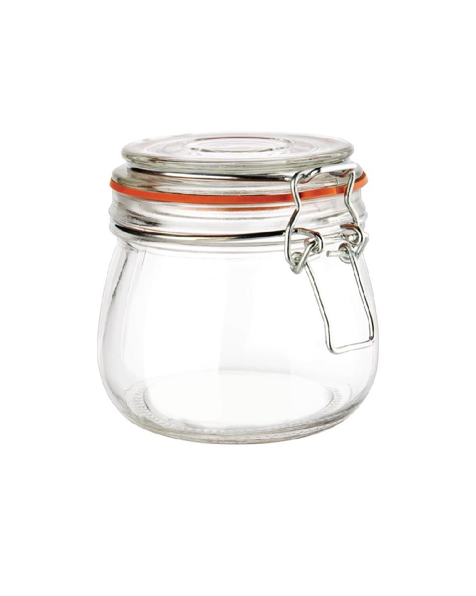 Bocal à conserve - 0,5 Litre - Ø 8,9 x H 10,5 x 10,5 x 10,5 CM - Verre - Vogue - P490