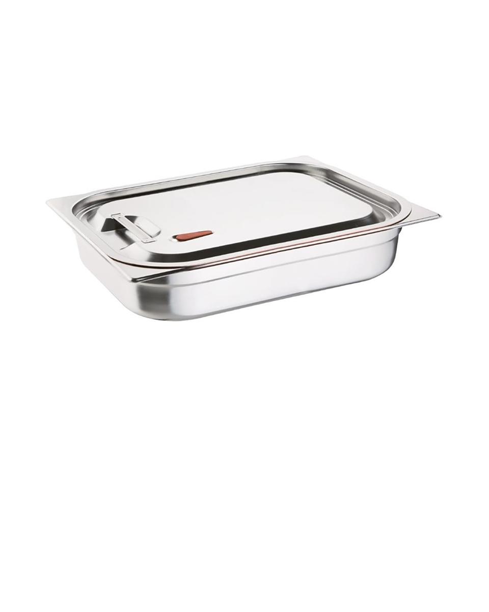 Couvercle bac gastronorme - Silicone - 1/1 GN - H 2 x 53 x 32,5 CM - Inox/Silicone - Vogue - CP268