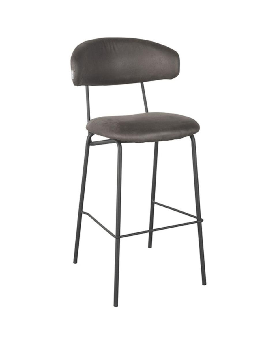 Tabouret de bar - Zaggy - Hauteur d'assise 78 CM - Microfibre - Cognac - Promoline