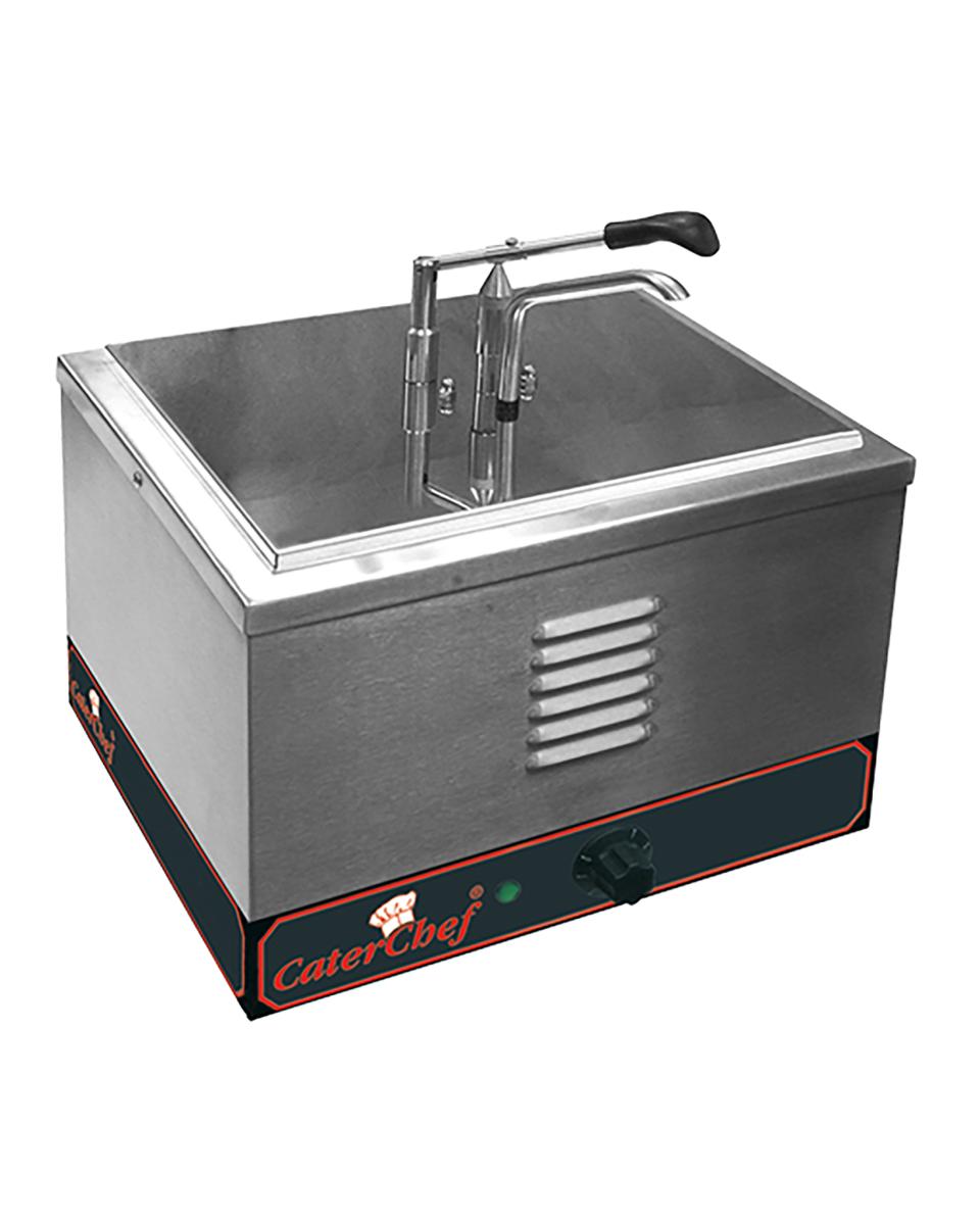 Réchaud à Sauces - H 27 x 36.5 x 36 CM - 5 KG - 220 - 240 V - 2000 W - Inox - 9.2 Litre - +0°C / +90°C - Cater Chef