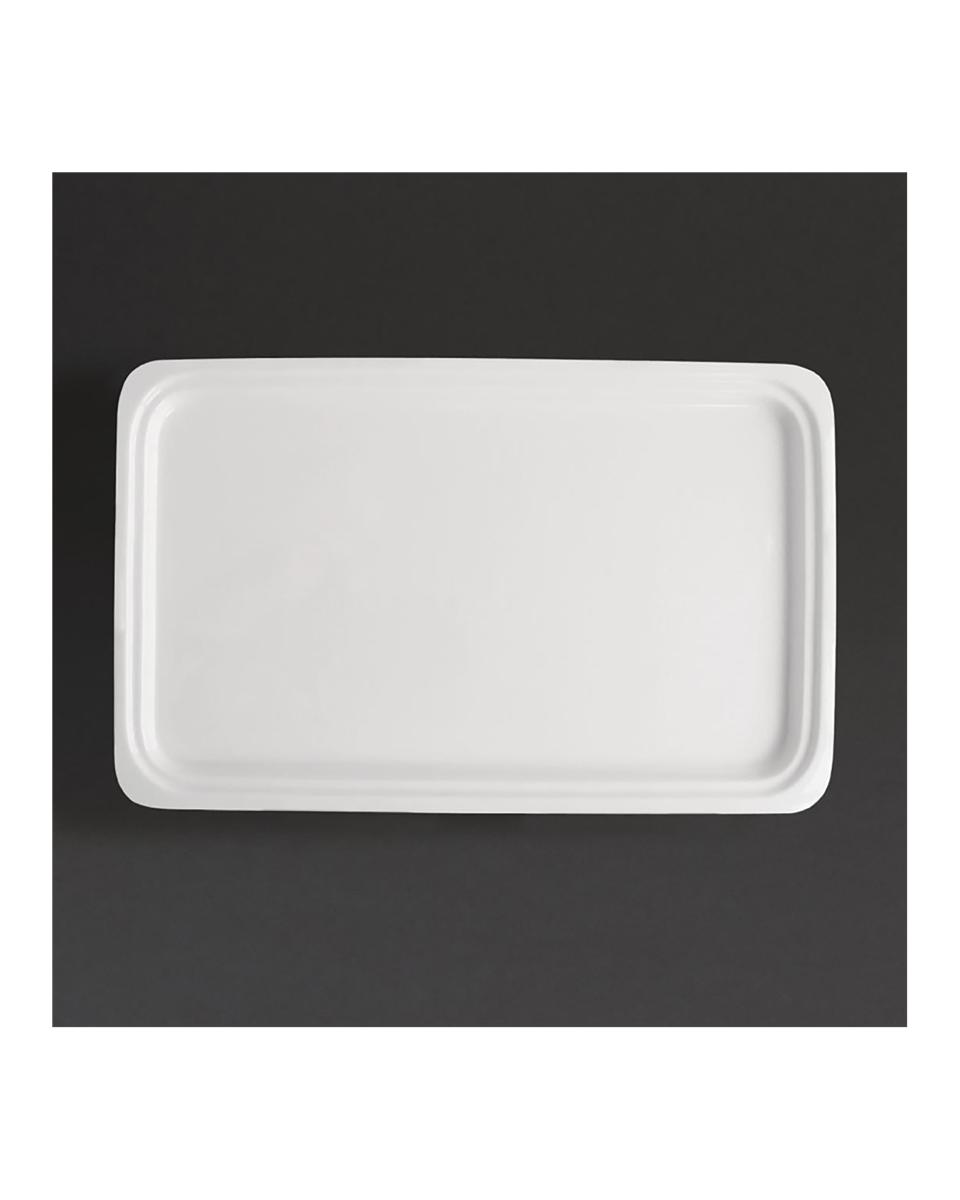 Bac gastronorme - 1/1 GN - Blanc - H 3 x 32,5 x 53 CM - Porcelaine - Olympia - CD714