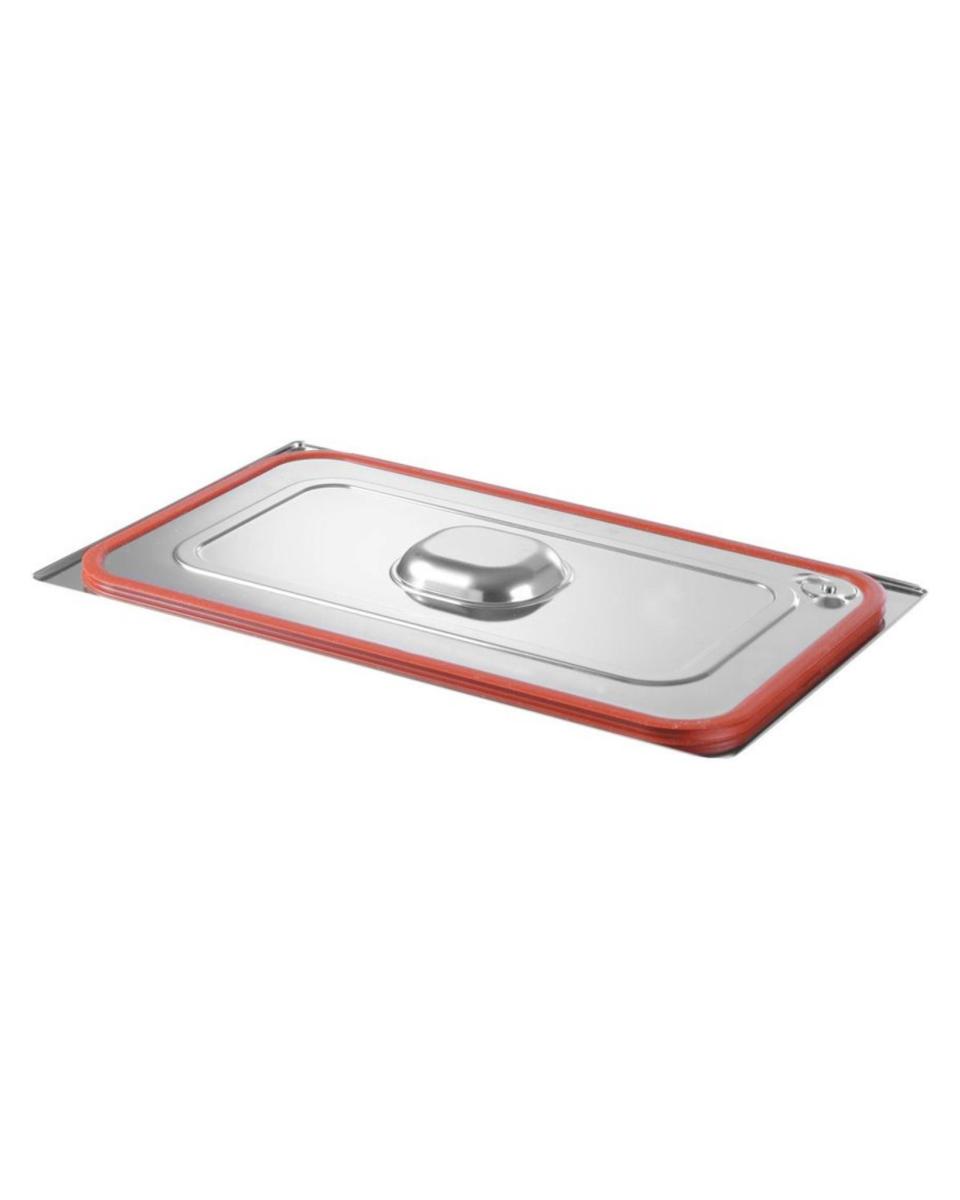 Couvercle gastronorme bord silicone - Inox 1810 - 32,5 X 26,5 CM - Hendi - 802625