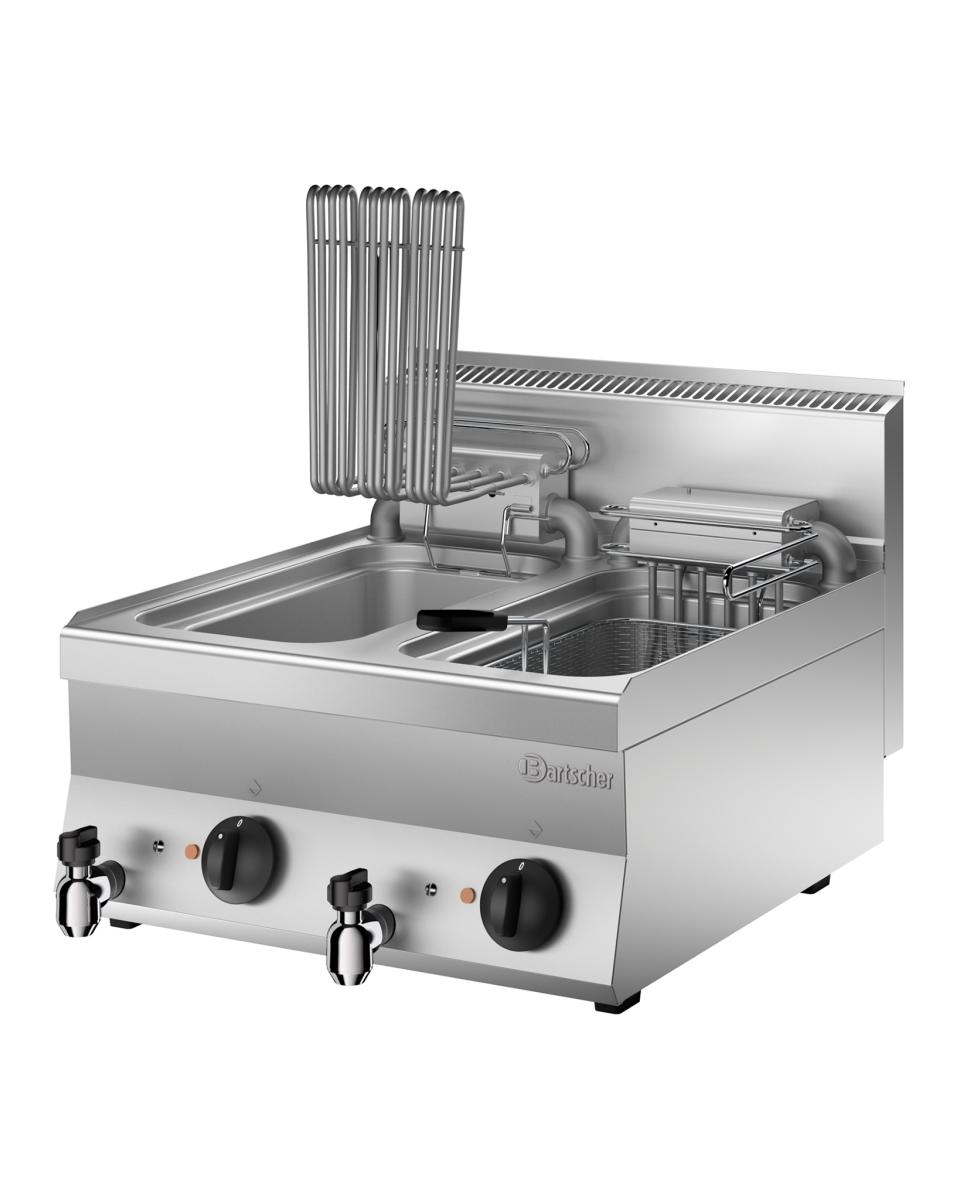 Friteuse - 2 x 10 Litres - Robinet de vidange - 400V - Bartscher - 115205