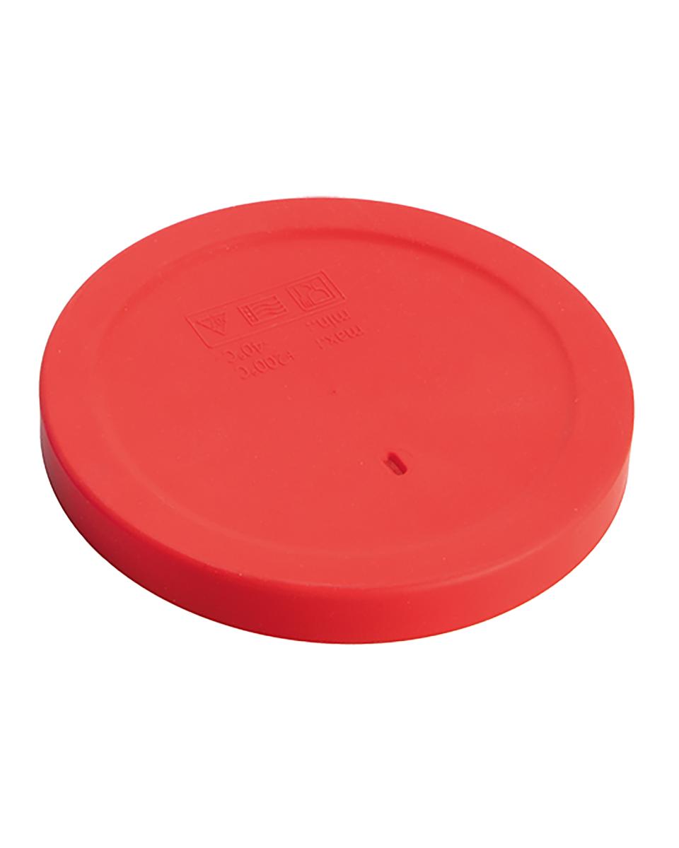 Couvercle Plat de service - 0,05 KG - Ø13 CM - Silicone - Rouge - -40°C / +200°C - Standard - 235237