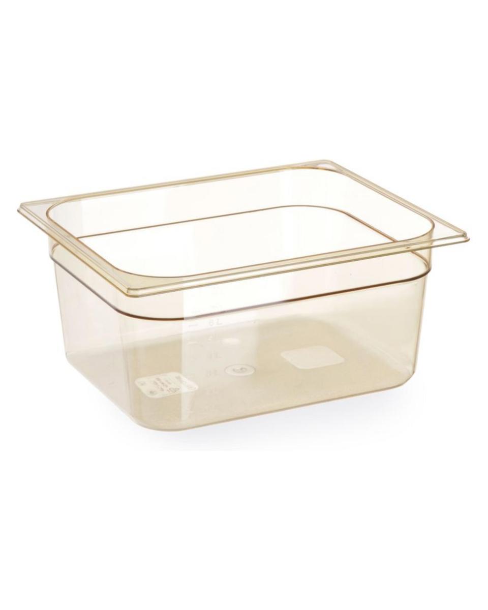 Bac gastronorme 1/2 résistance haute température - Sans BPA - H 15 X 26,5 X 32,5 CM - Hendi - 869369