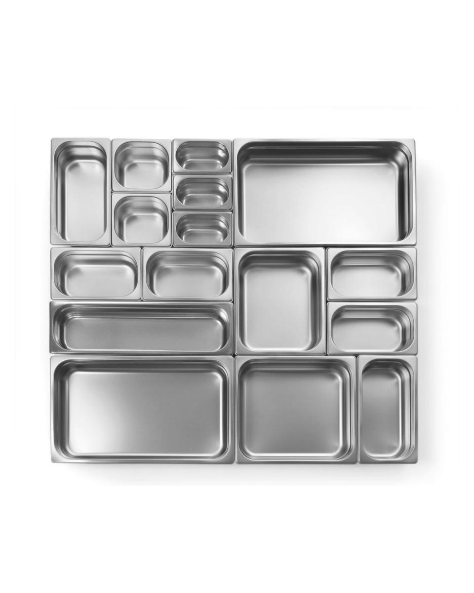 Couvercle gastronorme bord silicone - Inox 1810 - 32,5 X 53 CM - Hendi - 802601