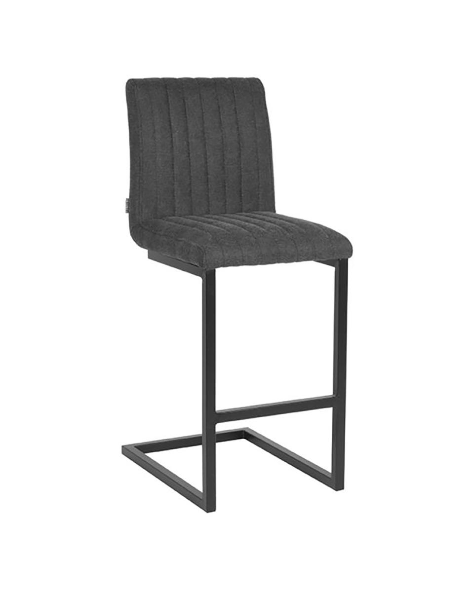 Tabouret de bar Lilo - Wave Anthracite - Métal noir - Hauteur d'assise 65 CM - G-Line