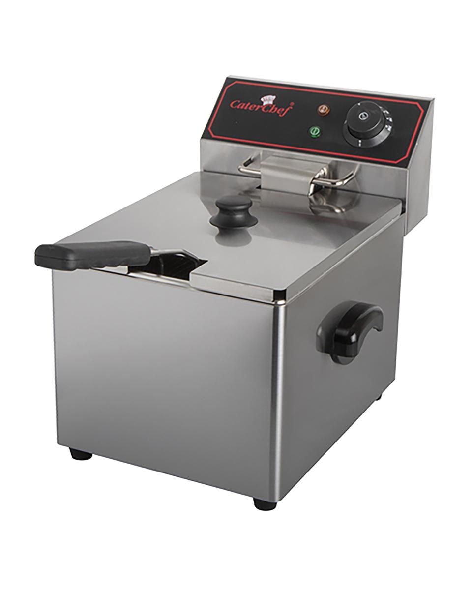 Friteuse - H 34,6 x 26,3 x 40,9 CM - 7 KG - 220 - 240 V - 3250 W - Inox - 8 Litres - Electrique - Caterchef - 688008