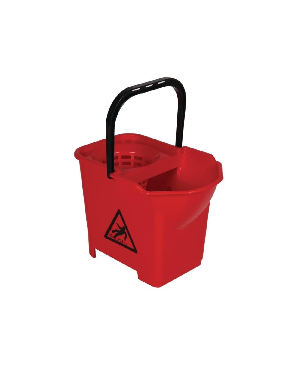 Seau à vadrouille - 14 Litres - Rouge - Polypropylène - Jantex - S222