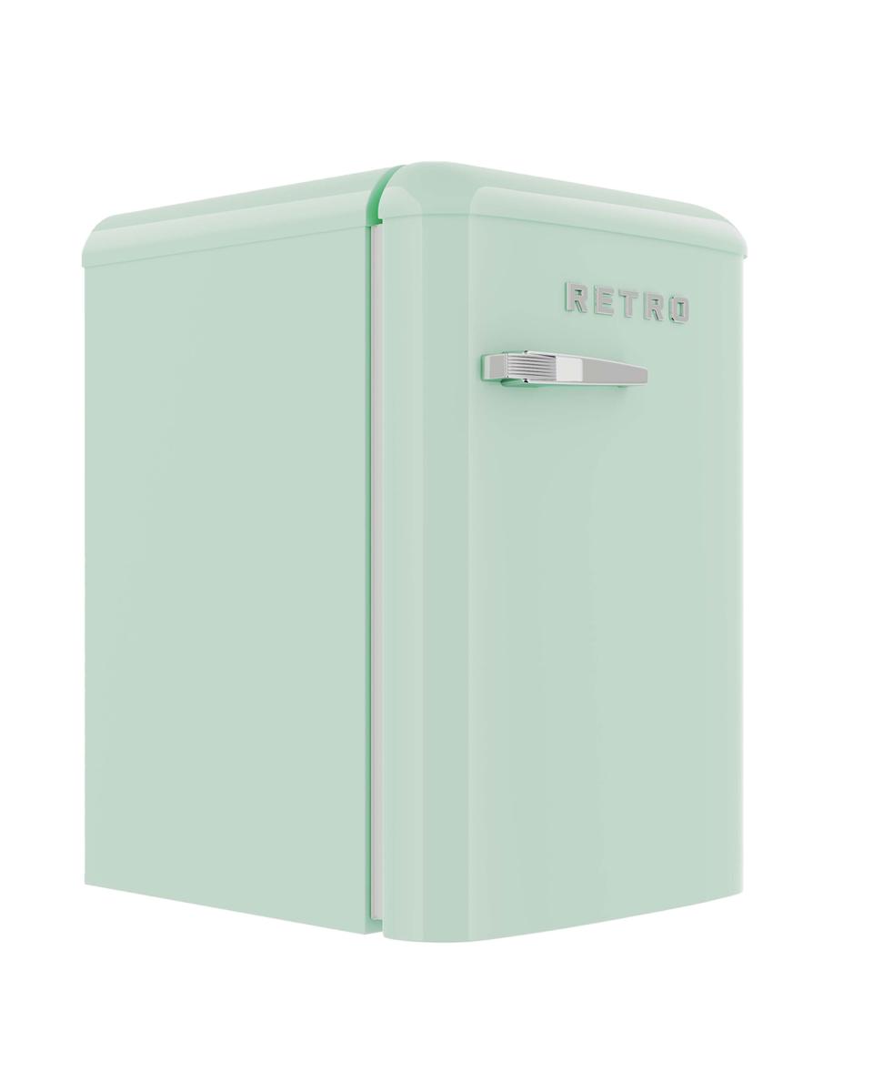 Frigo Rétro - 120 Litres - Modèle de Table - Vert Menthe - Promoline